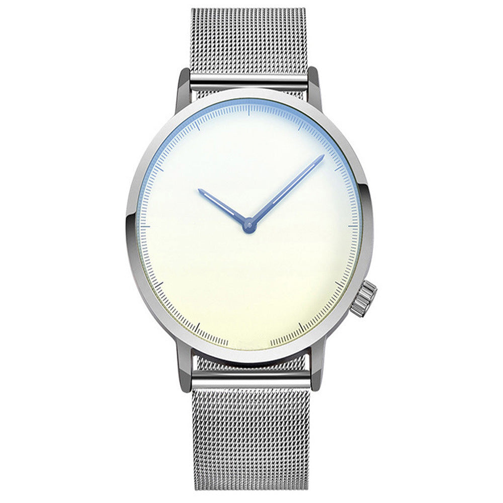 Minimalism with engraved timing net with quartz watch student watch unisex