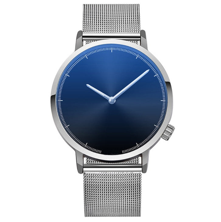 Minimalism with engraved timing net with quartz watch student watch unisex