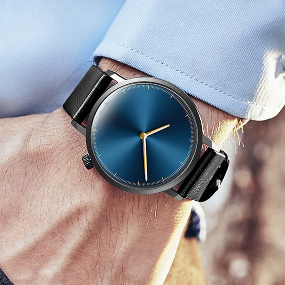 Minimalism with engraved timing net with quartz watch student watch unisex