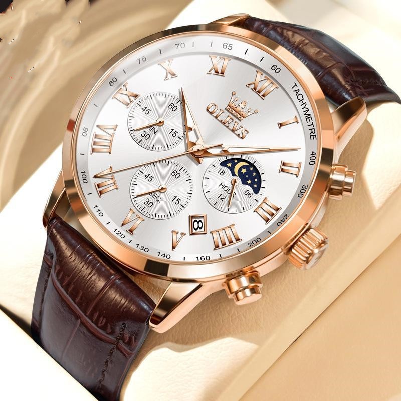 OLEVS-Multi-functional Timing Waterproof Luminous Quartz Watch