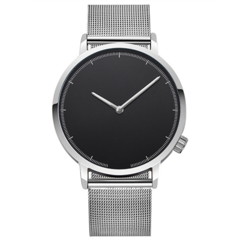 Minimalism with engraved timing net with quartz watch student watch unisex