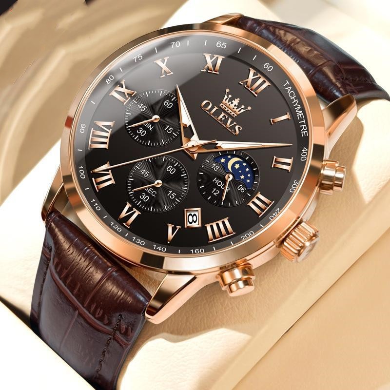 OLEVS-Multi-functional Timing Waterproof Luminous Quartz Watch